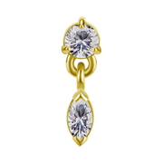 Marise Drop Gold Threadless Pin
