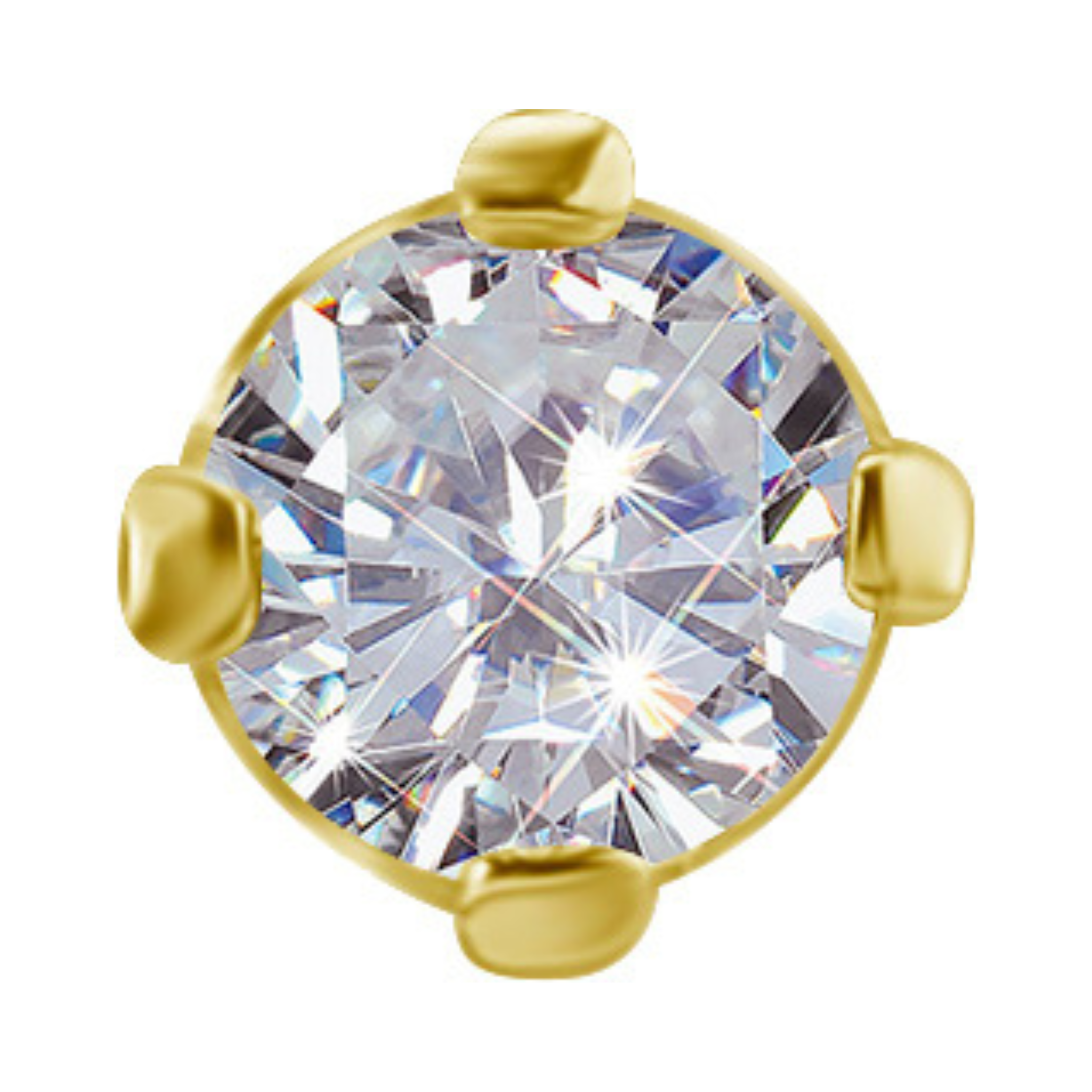 Étoile Diamond Gold Threadless Pin