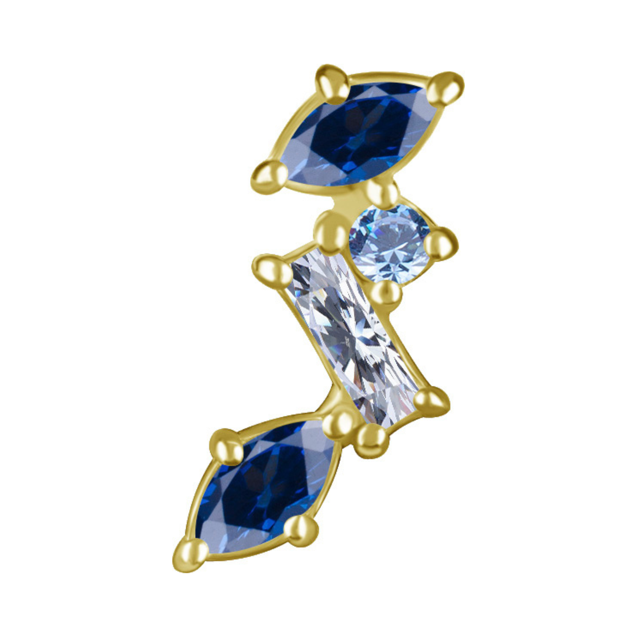 Astraya Gold Threadless Pin