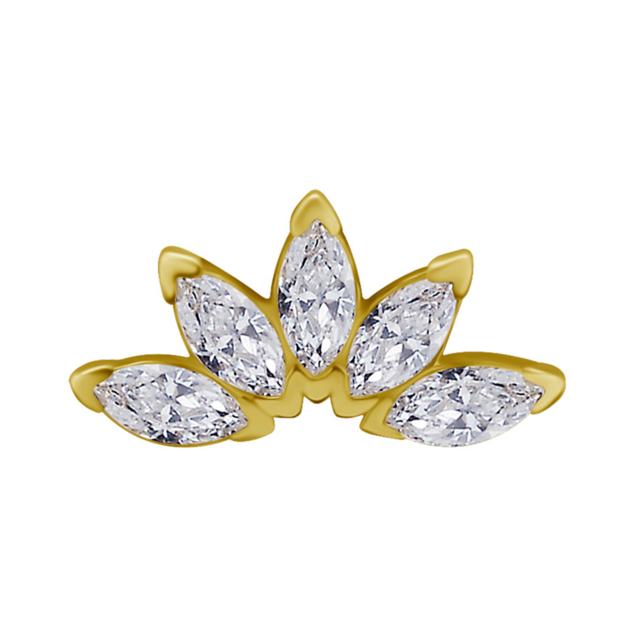 Petale Gold Threadless Pin