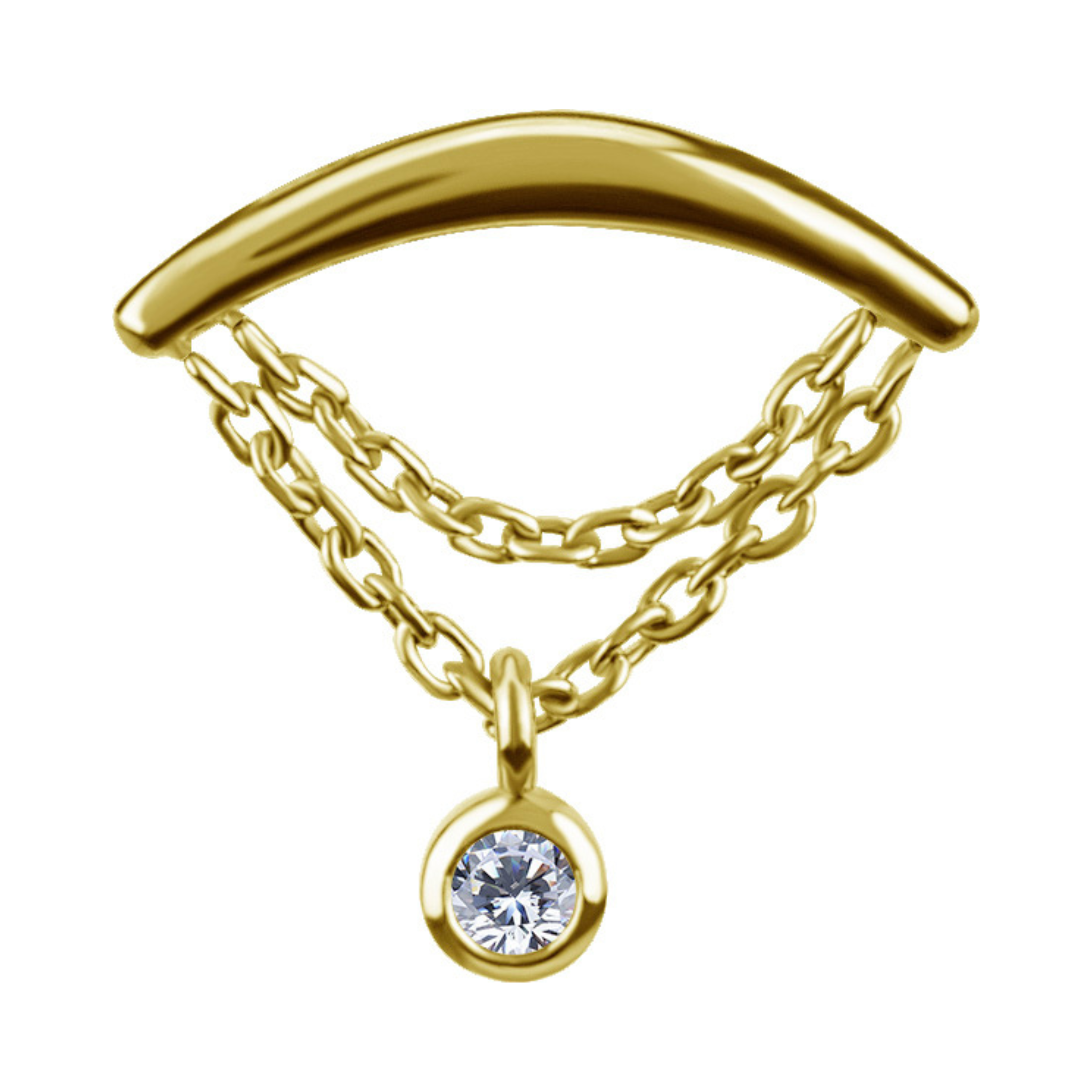 Lueur Gold Threadless Pin