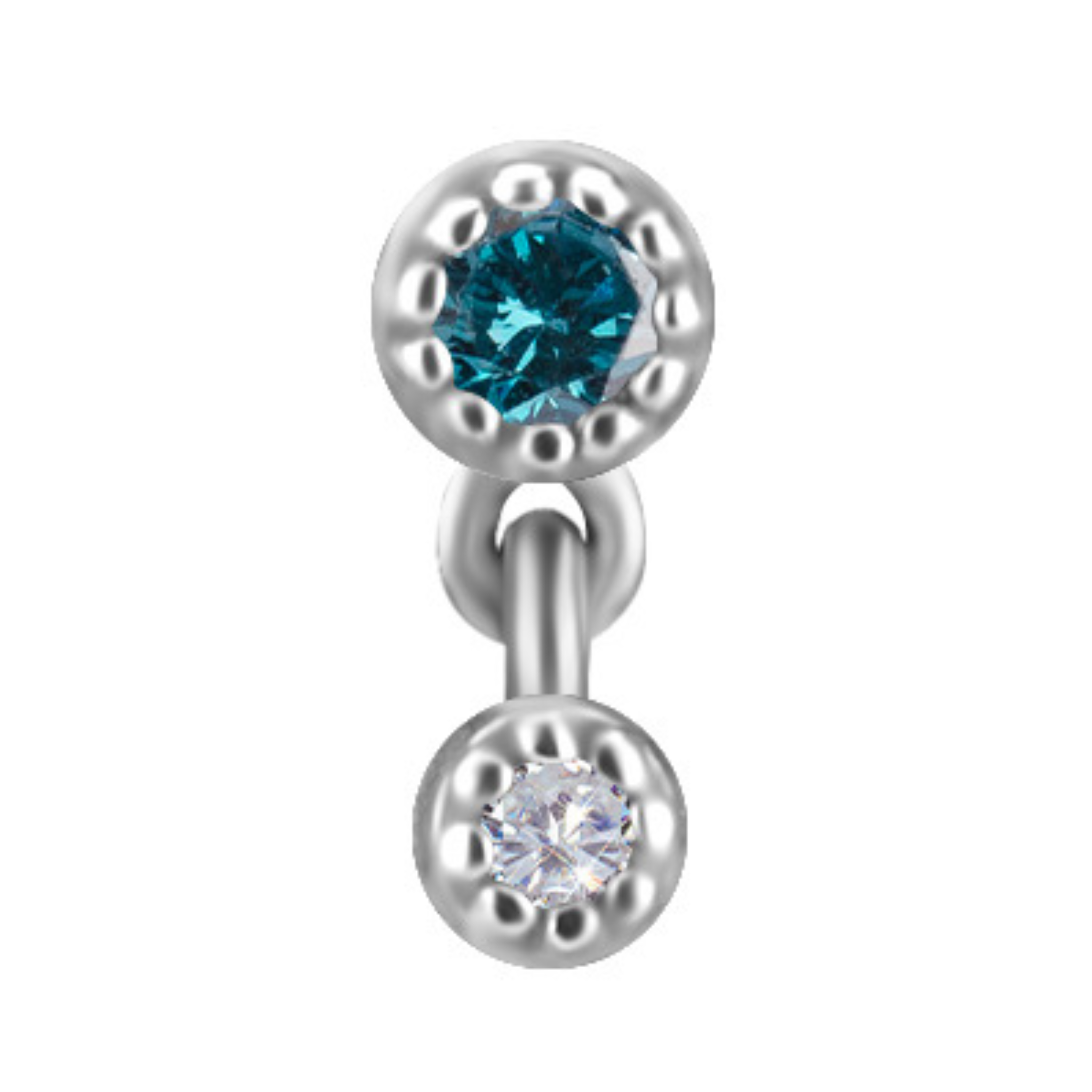 Étoile Drop Scalloped Diamond Gold Threadless Pin