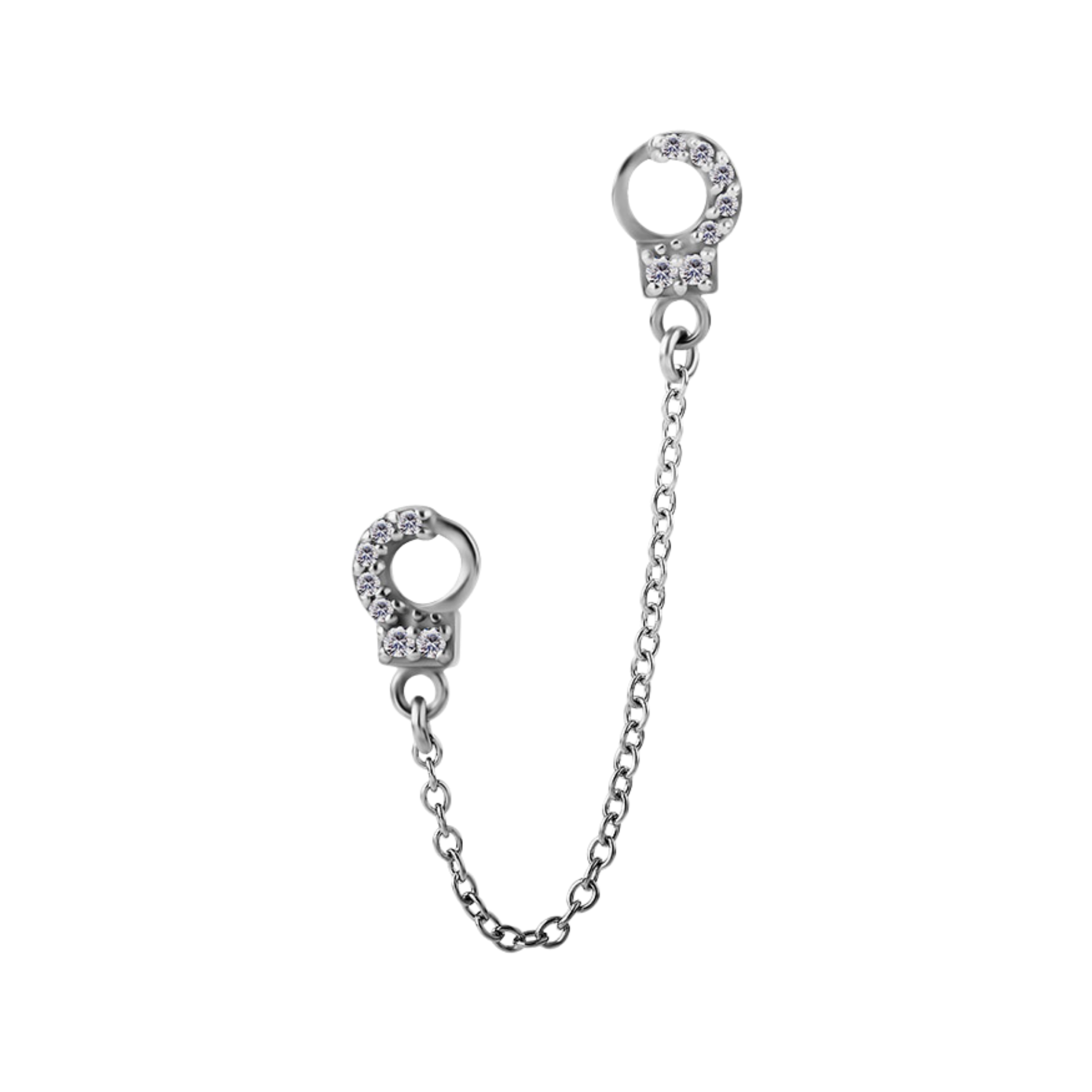 Sélie Pavé Handcuff Chain