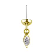 ISOLA DANGLE GOLD THREADLESS PIN