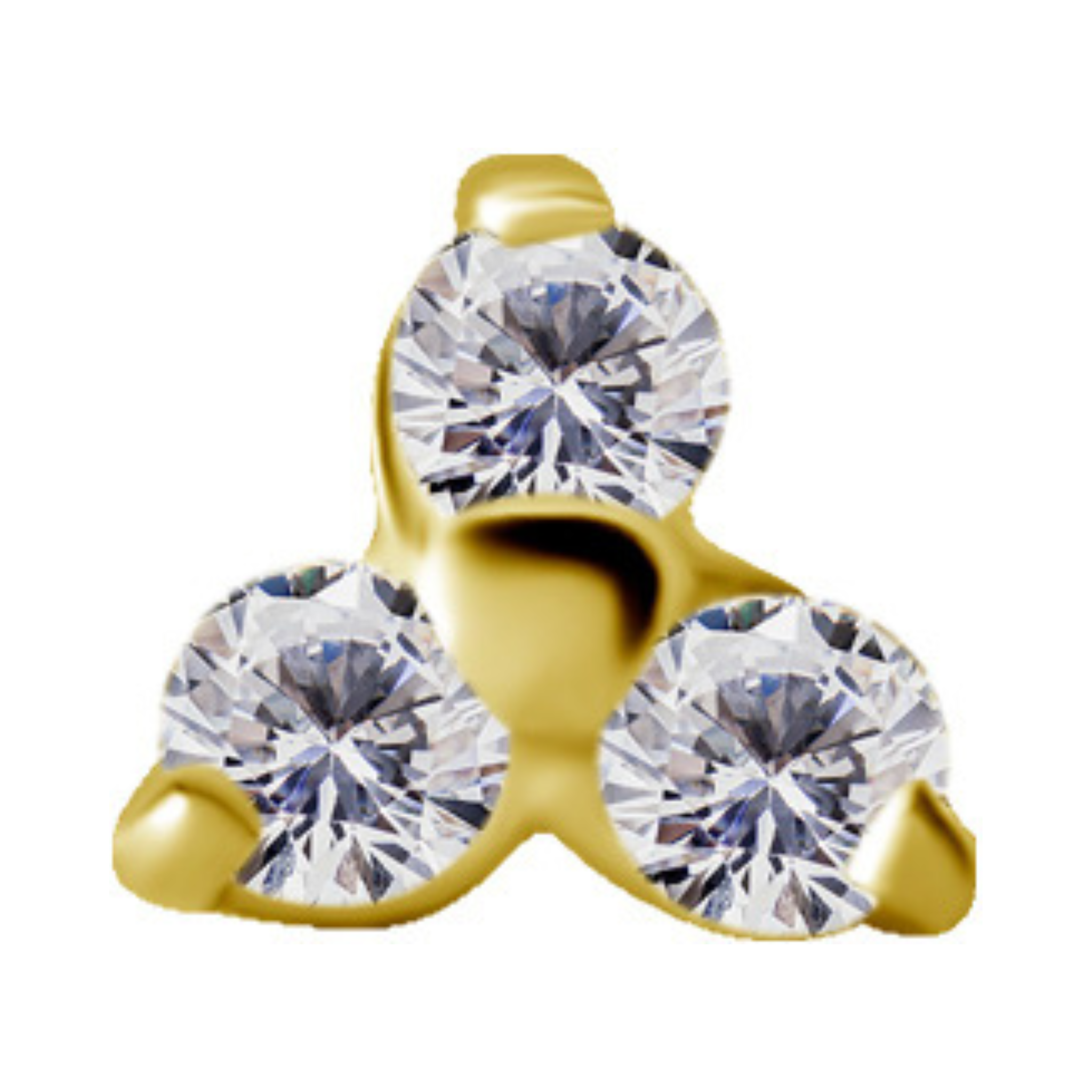 Trielle Gold Threadless Pin