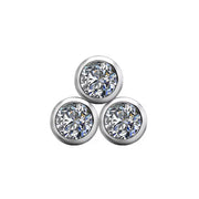 Trinity Bezel Titanium Threadless Pin