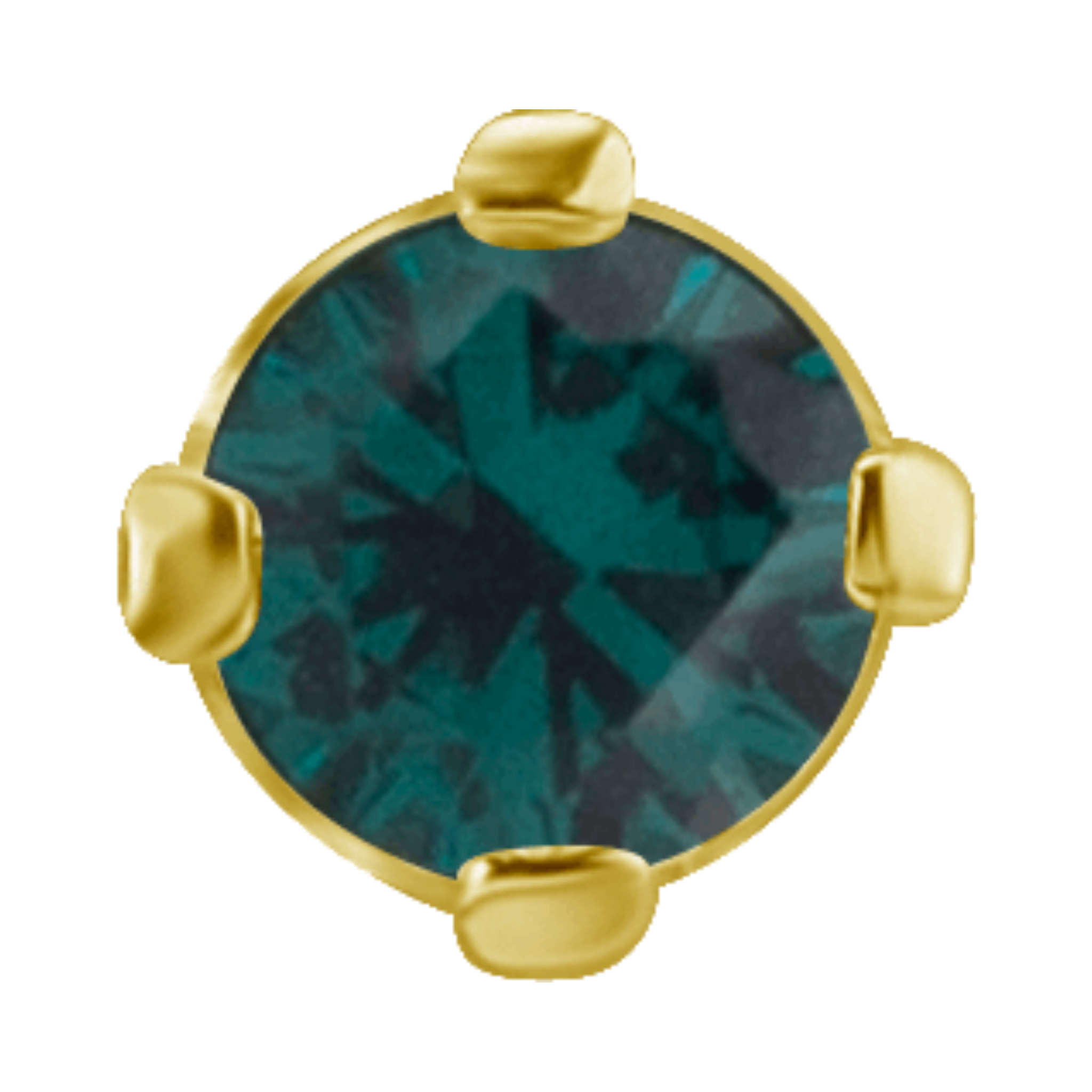 ÉTOILE GREEN Gold Threadless Pin