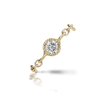 2mm Scalloped Set Diamond Chain Orbit