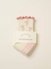 🎀 Bow Ruffle Grip Pilates Socks