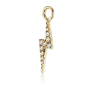 Diamond Lightning Bolt Charm