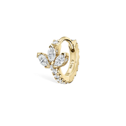 6.5mm Diamond Lotus Eternity Hoop Earring
