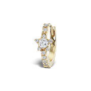 8mm Diamond Star Eternity Hoop Earring