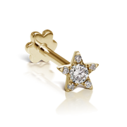 4.5mm Diamond Star Threaded Stud Earring