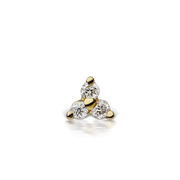 3mm Diamond Trinity Threaded Stud