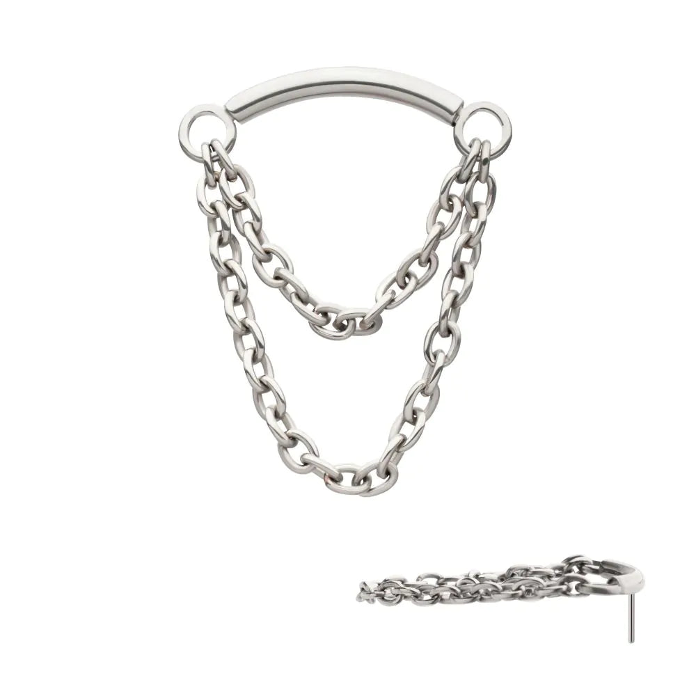 Hidden Helix Double Chain Titanium Threadless Pin