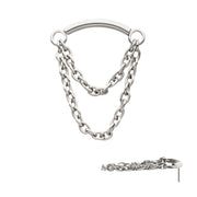 Hidden Helix Double Chain Titanium Threadless Pin