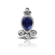 Blue Sapphire and Diamond Delia Nostril Screw