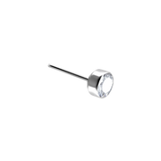 Bezel Stone Titanium Threadless Pin