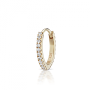 8mm Diamond Eternity Hoop Earring