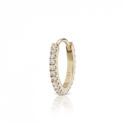 8mm Diamond Eternity Hoop Earring