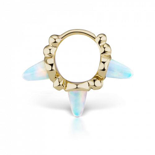 8mm Triple Short Opal Spike Granulated Clicker