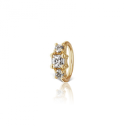 5mm 2mm Diamond Princess Ring