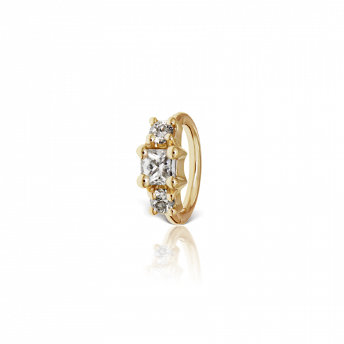 5mm 2mm Diamond Princess Ring