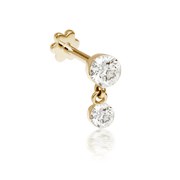 Invisible Set Diamond Dangle Threaded Stud