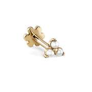 3mm Pearl Trinity Threaded Stud Earring