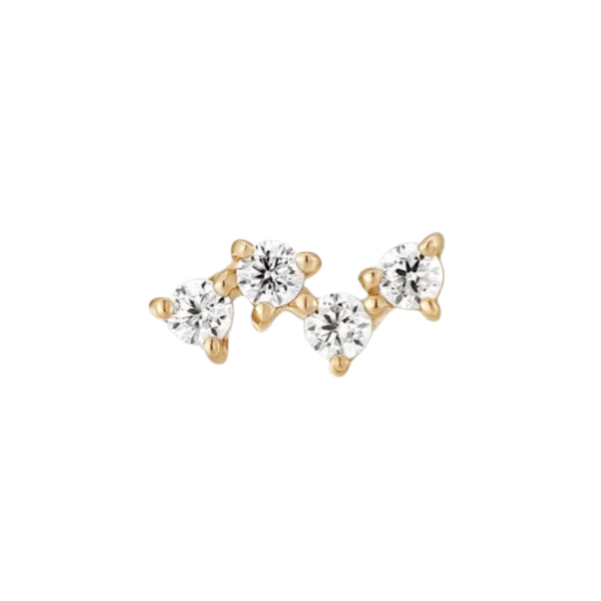 Celestine Diamond Threadless Pin