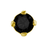 ÉTOILE BLACK Gold Threadless Pin