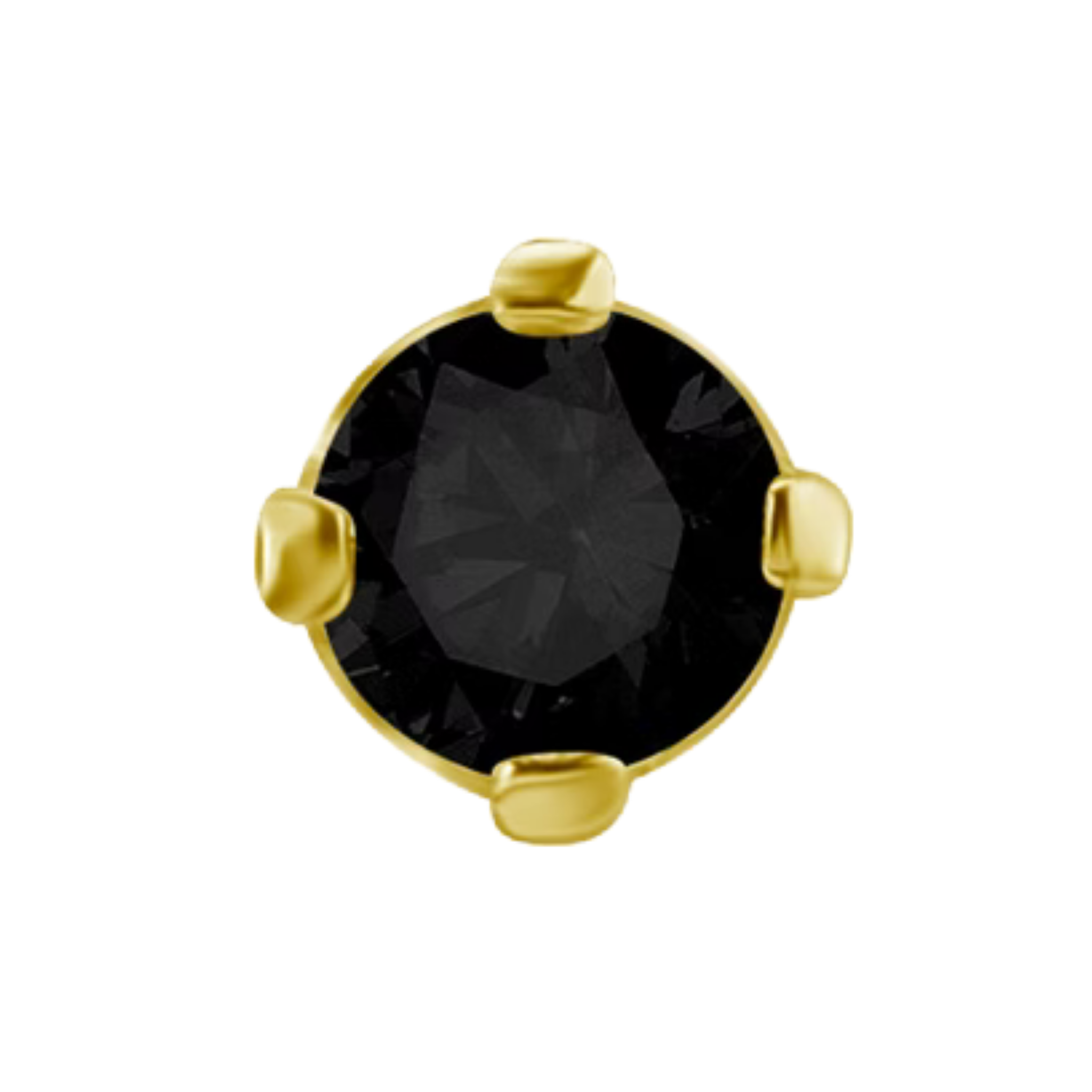 ÉTOILE BLACK Gold Threadless Pin