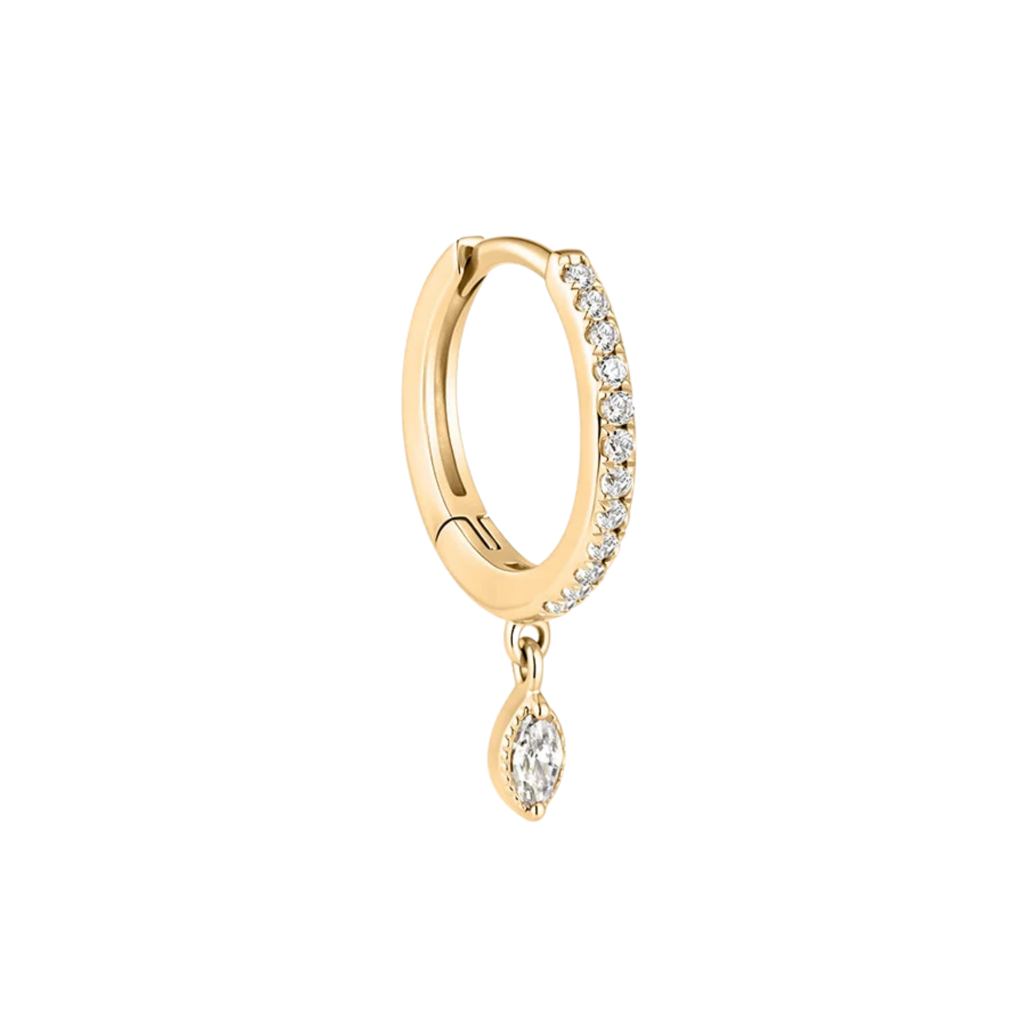 Élia Pear Drop Diamond Huggie