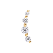 Lumina Diamond Threadless Pin