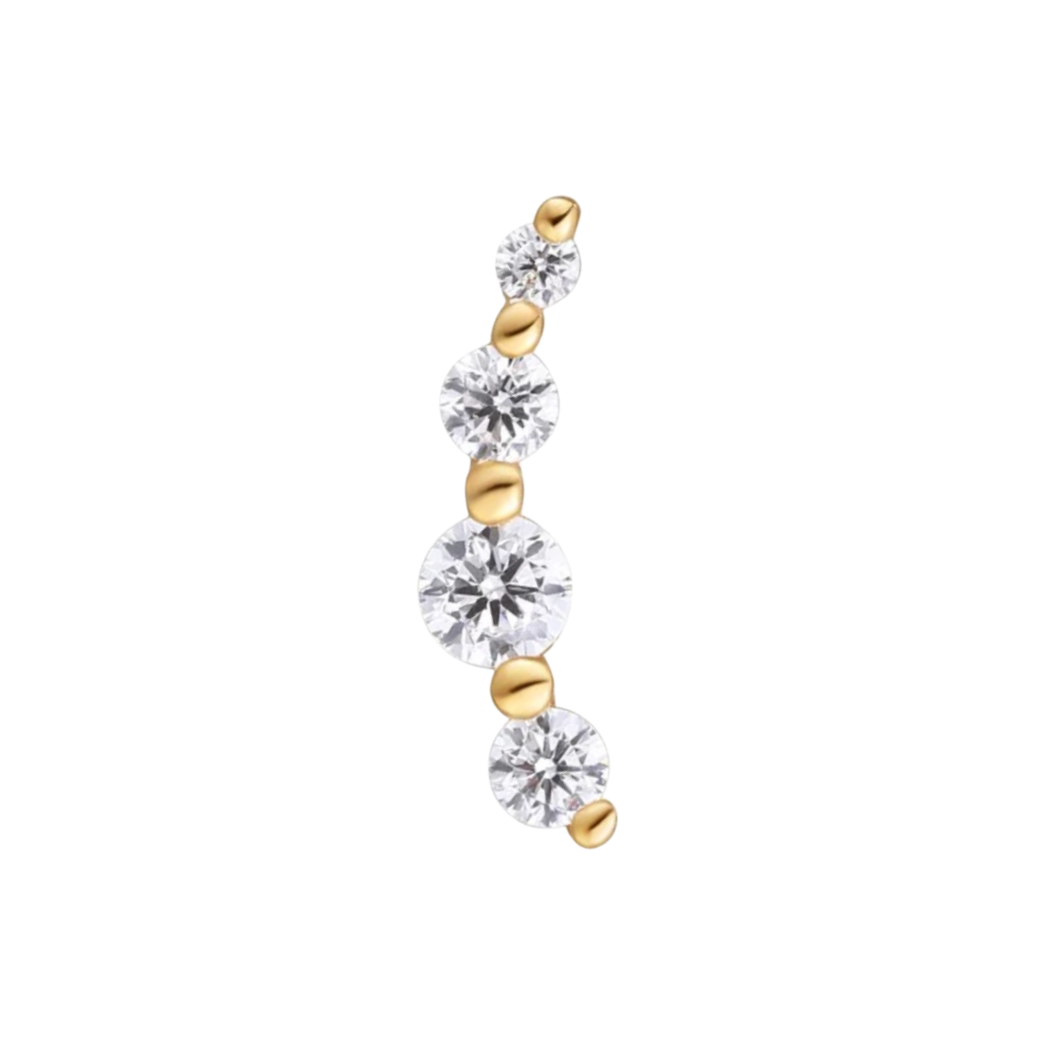 Lumina Diamond Threadless Pin