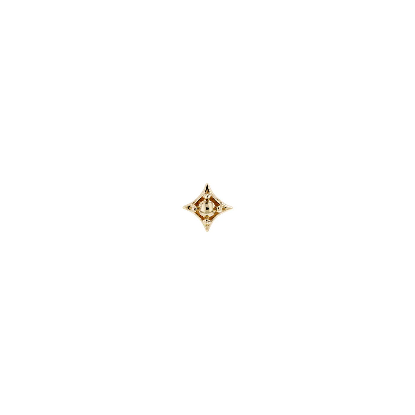 Zara with Gold Bead Threadless Pin